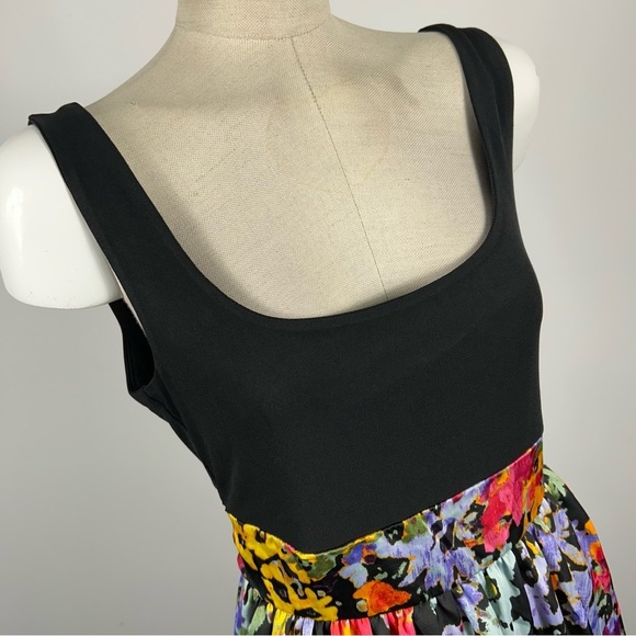 ❤️ SPEECHLESS Womens Black Floral Sleeveless Short Fit + Flare Dress Medium NWT - Picture 4 of 11